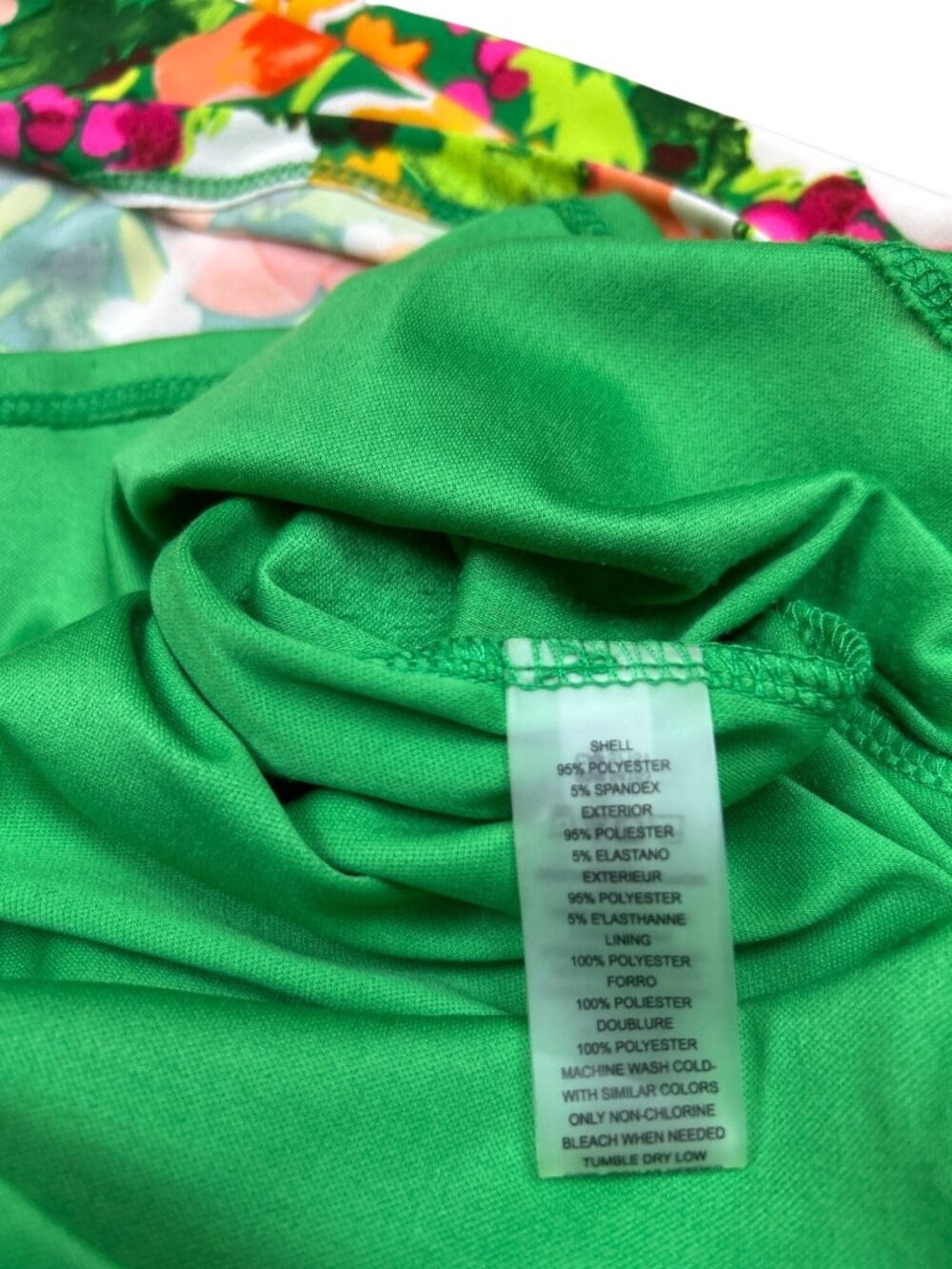 Vince Camuto Faux Wrap Sheath Dress Size 8 Floral Green Pink Spring Summer Boho - Picture 12 of 14